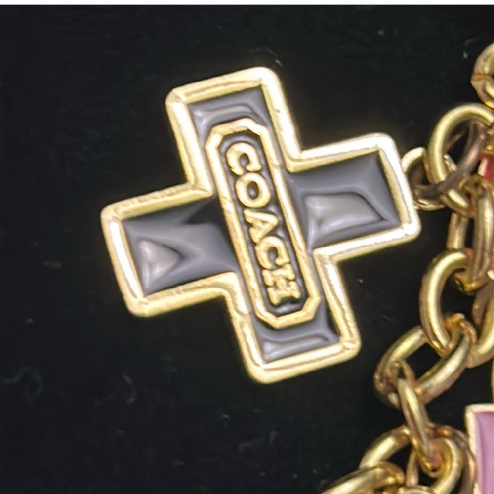 Coach Gold and Multi Colored Keychain - Picture 4 of 8